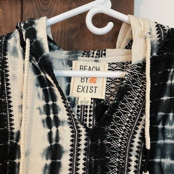 Beach By Exist Size Large Boho Rug Style Baja Hopper Surfer Hoodie Sweatshirt - Picture 2 of 9